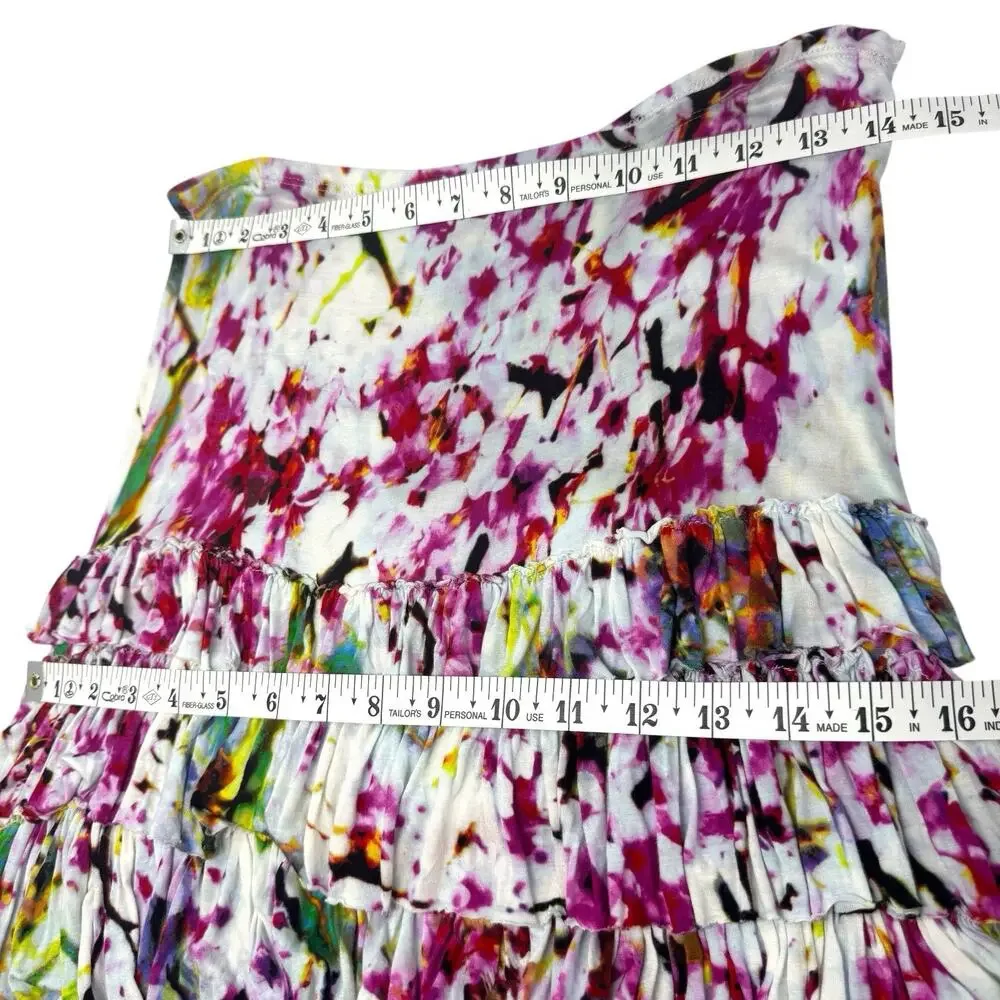 Grace Elements Convertible Tiered Maxi Skirt Dress M Boho Festival